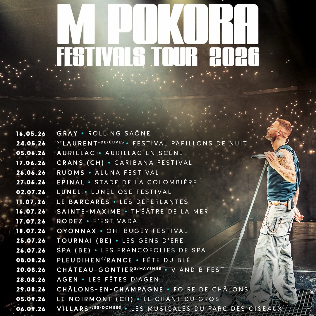 M. Pokora Adrénaline Tour Poster 2026
